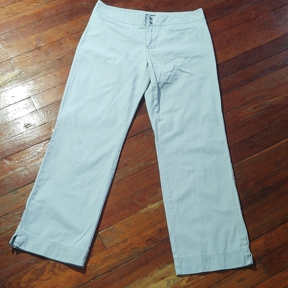 American Eagle Outfitters Beige Wide Leg Cotton Pants Sz 10